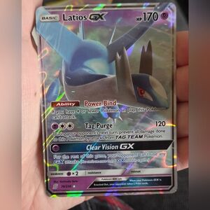 Pokemon Latios GX Trading Card - Blue and Black